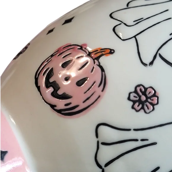 NWT Pink Pastel Ghost Halloween Mug Goblin & Ghoul Ceramic Coffee Cup Summerween - Picture 14 of 16